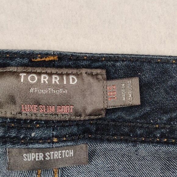 Torrid Luxe Slim Boot  Jeans Womens 18 S Super Stretch Bootcut - Picture 4 of 10